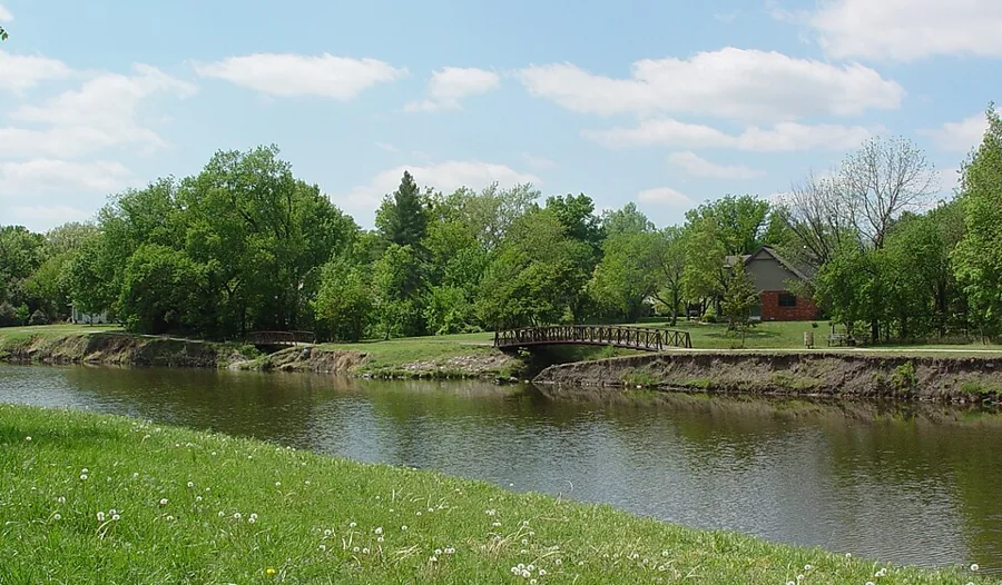 Sand Creek Bike Path in Newton, Kansas, in April 2006